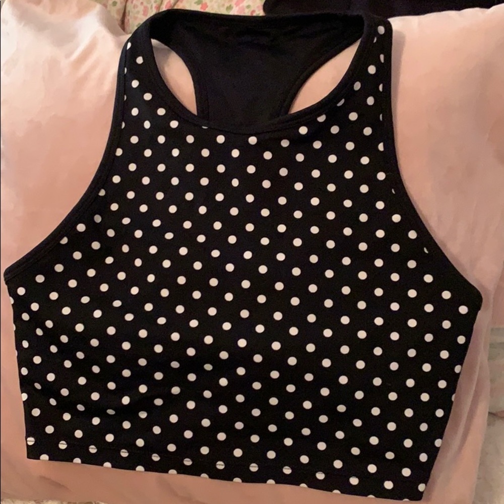 Betsey Johnson Long Line Sports Bra Crop Top | M